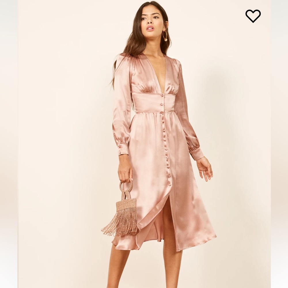 Reformation Nicola Dress Size 10 in Prailine | NWT - Never Worn